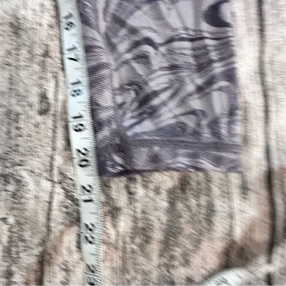 Athleta Transcend 7/8 Leggings in Purple Swirl Print Size Medium - Picture 2 of 5